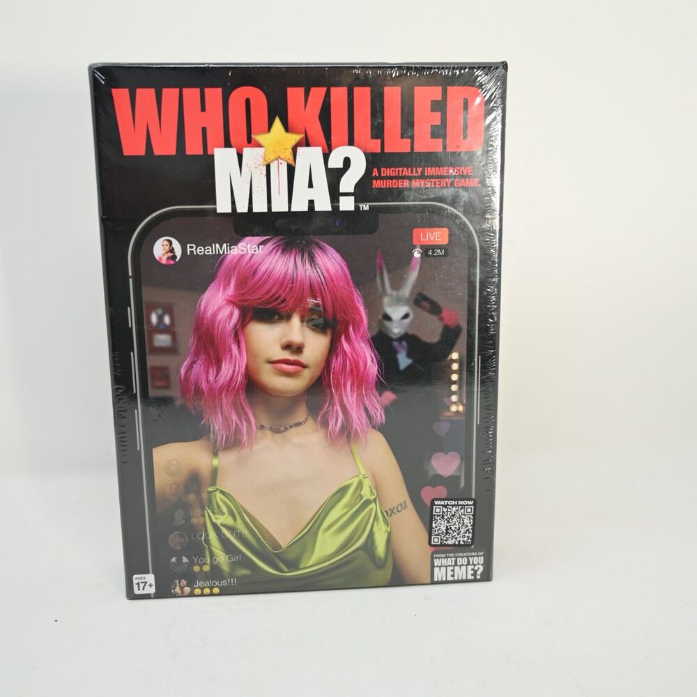 Who Killed Mia? What Do You Meme Murder Mystery Game NEW SEALED 17+
